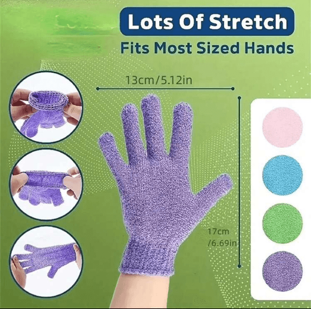 Z | 1pc Exfoliating Bath Cloth/ Shower Gloves, Body Scrubber
