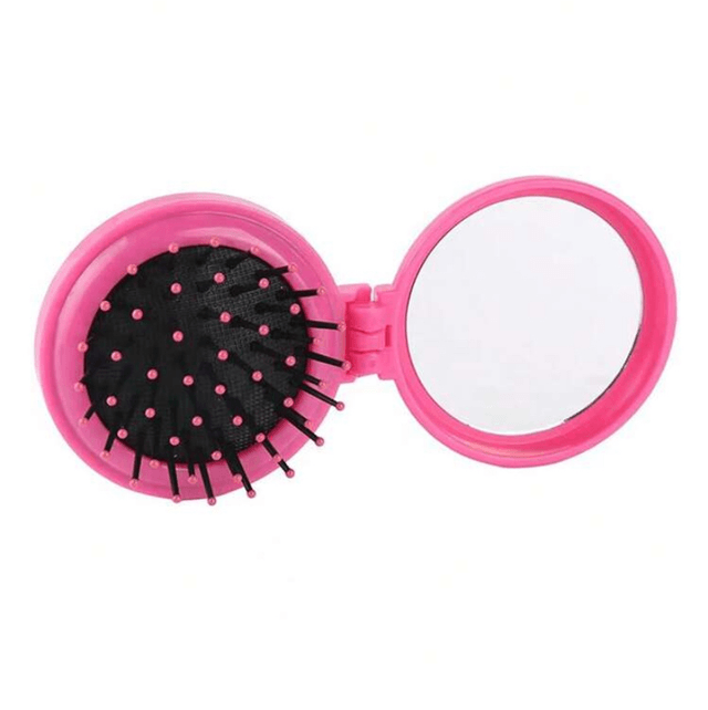 Z | 1pc Folding Comb Mirror, Multifunctional Dual-Use Mirror