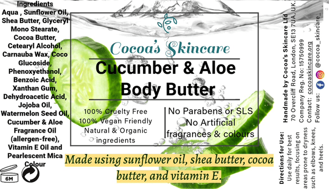 Cucumber & Aloe Body Butter 