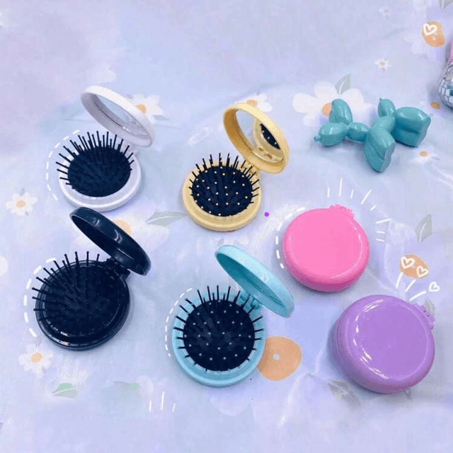 Z | 1pc Folding Comb Mirror, Multifunctional Dual-Use Mirror